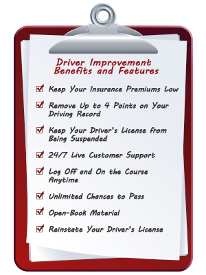 Driver improvement benefits